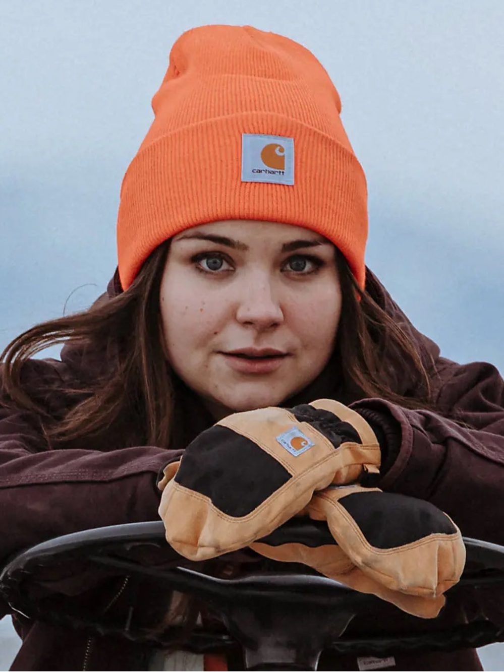 Carhartt Iconic A18 Watch Cap Beanie Orange Knit Cuffed Unisex Hat. Outdoors. OS